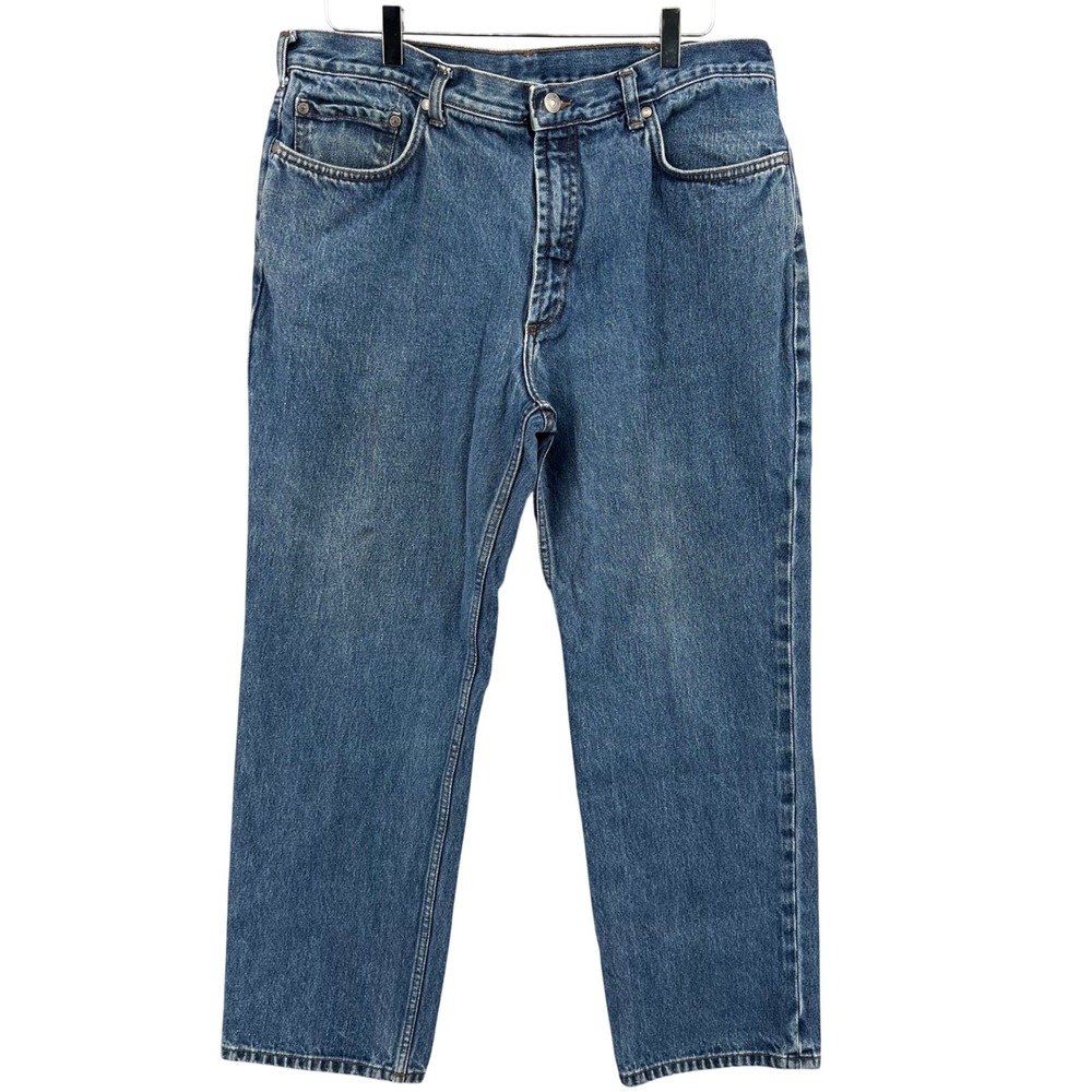 Brooks Brothers 346 Mens Straight Leg Jeans Blue Medium Wash 38x30 100% Cotton